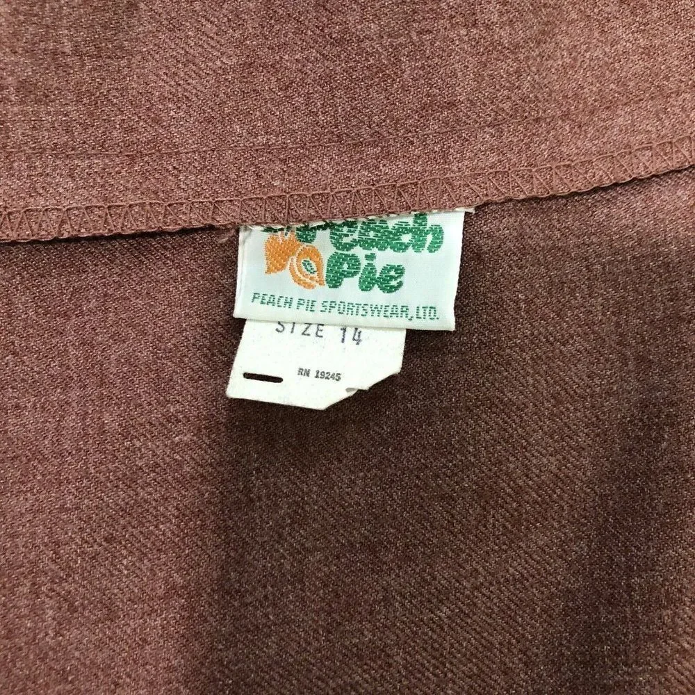 Vtg 60’s Peach Pie Sportswear Pink Wool Wrap Skirt Midi M Dusty Rose Mauve Med